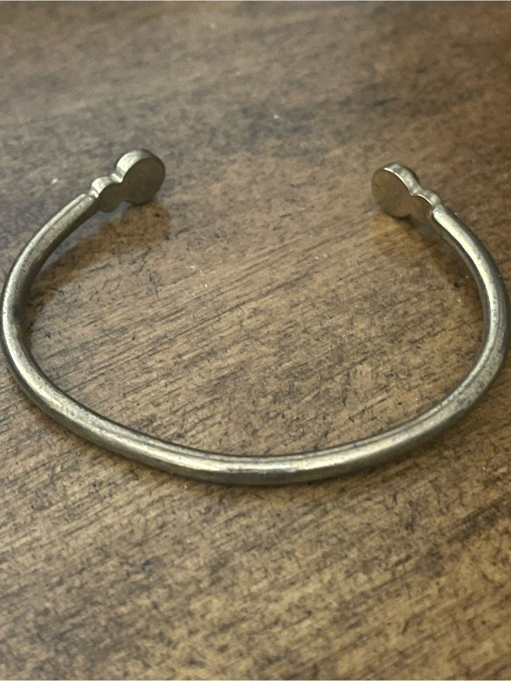 Minimalist unisex - Open Cuff Bracelet in Antique Brass